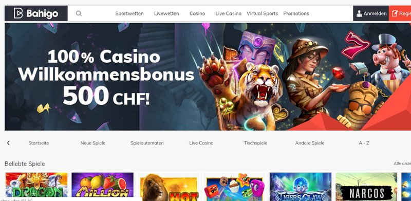 Image: Bahigo Casino - Der beliebteste Online-Spielplatz für Schweizer Spieler